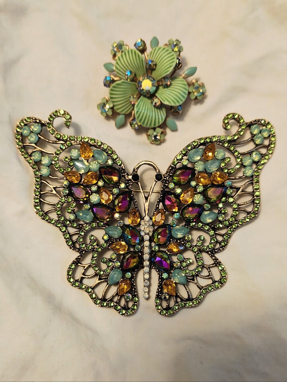 Vintage To NOW Rhinestone Brooch LOT - Picture 3 of 11